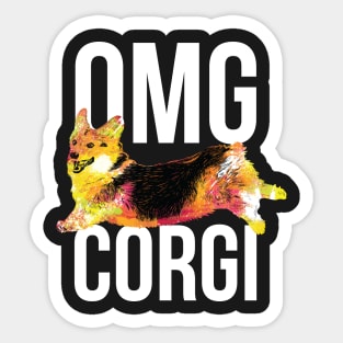 OMG Corgi Sticker